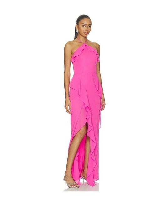 Amanda Uprichard Pink Alessandra Maxi Dress