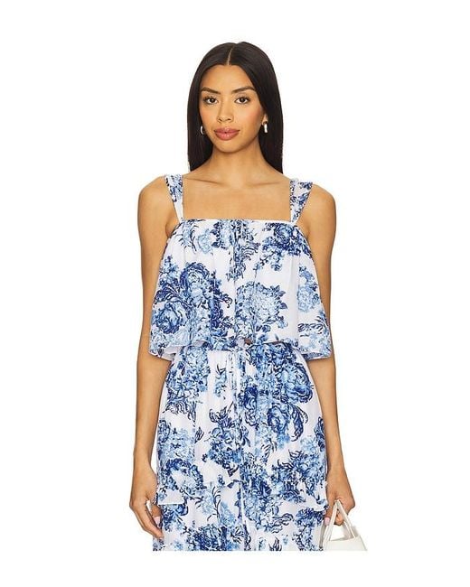 Cinq À Sept Blue Costal Bouquet Kandra Top