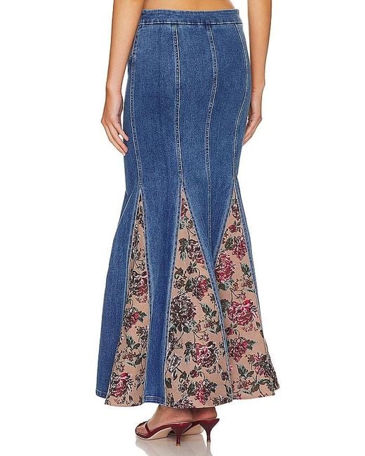 MAJORELLE Blue Luda Maxi Skirt