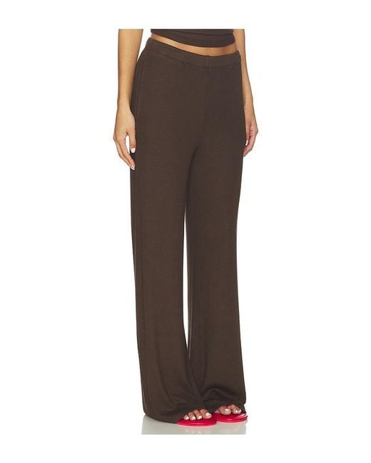 SPRWMN Red Rib Wide Leg Pants