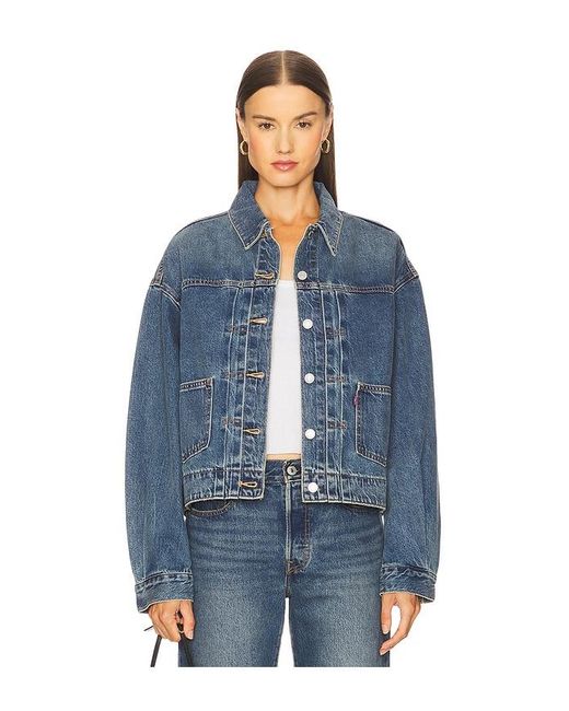 Levi’s SLOBE BALLOON SLEEVE TRACKER Levi's Balloon Sleeve Trucker in Blue | Lyst