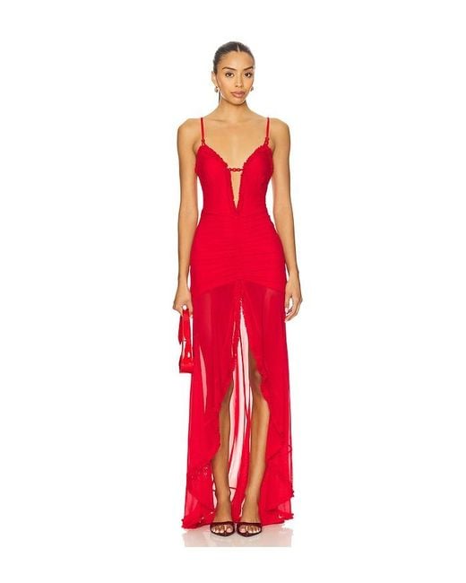Runaway the Label Red Kiata Maxi Dress
