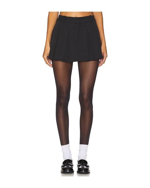 Amanda Uprichard Blue Pleated Crepe Skort Overlay