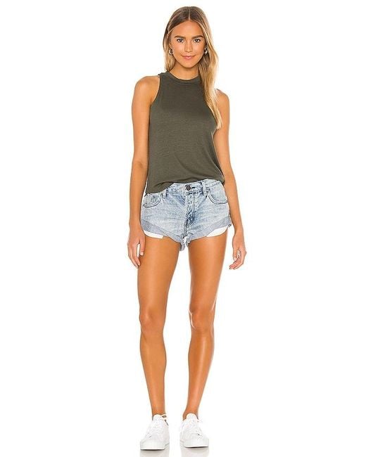 One Teaspoon Multicolor Bandits Denim Short