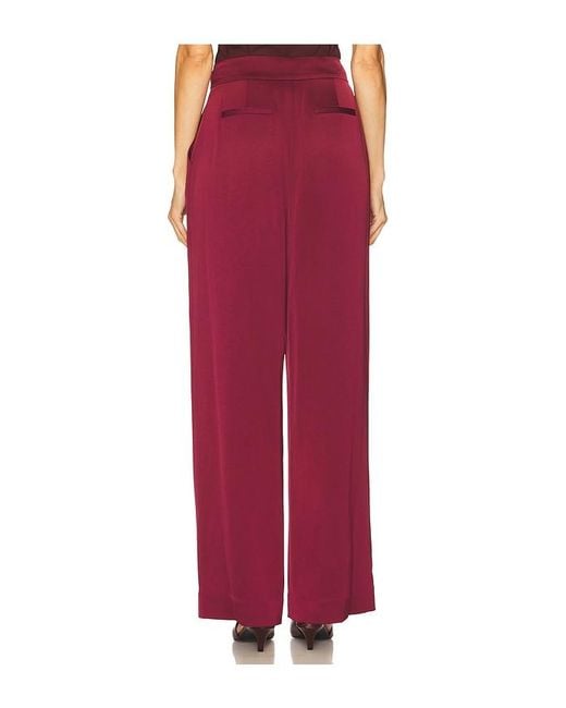 Jonathan Simkhai Red Kyra Wide Leg Pant