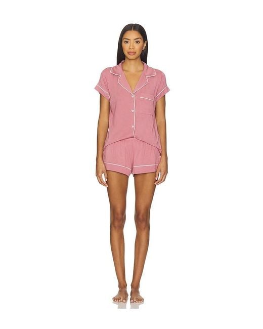 Eberjey Red Gisele Shortie Pj Set