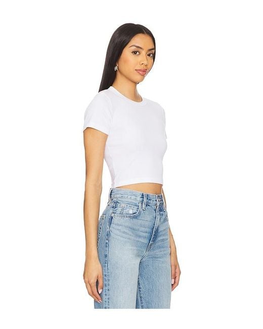 Leset Blue Kelly Crop Slim Fit Tee