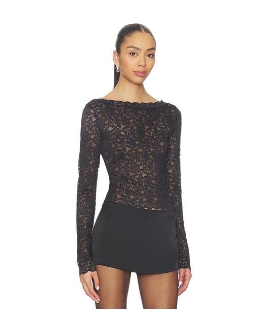 Elodie the Label Black Alma Lace Top