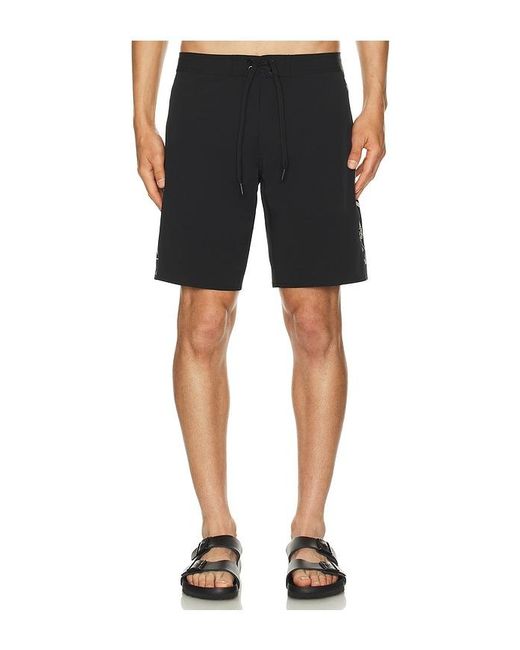 Rivvia Projects Black Disclosure Floral Pursuit 19 Swim Trunk for men