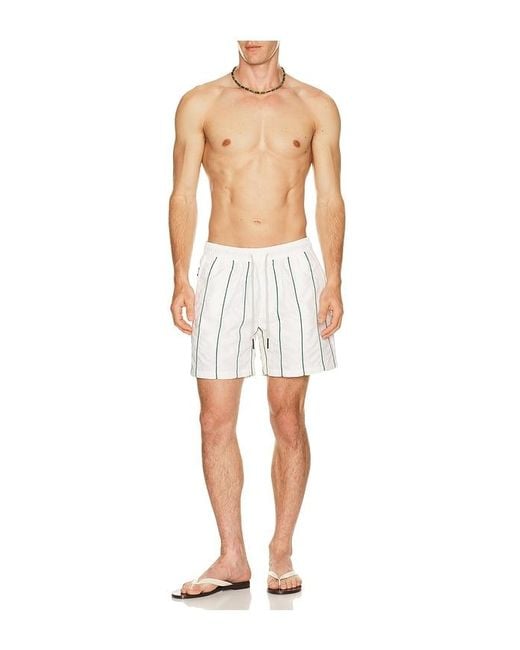 Oas White Granada Swim Shorts for men