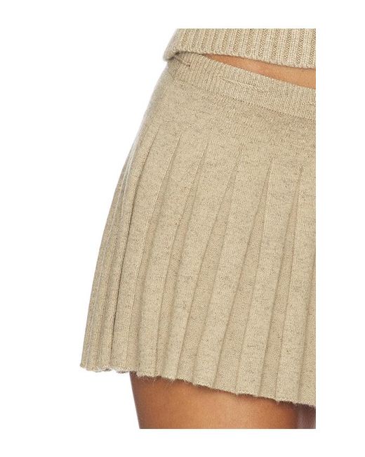 GUIZIO Natural Cable Knit Mini Skirt