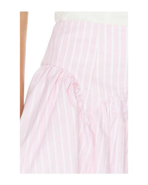 Fleur du Mal White Poplin Garter Skort