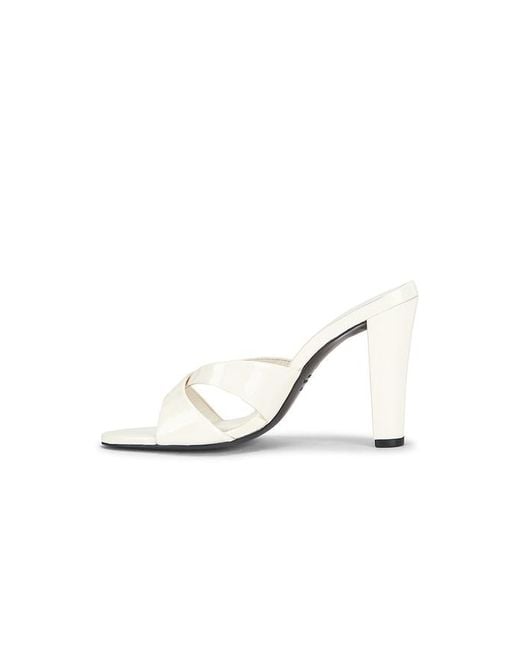 Black Suede Studio White Aika 95 Sandal
