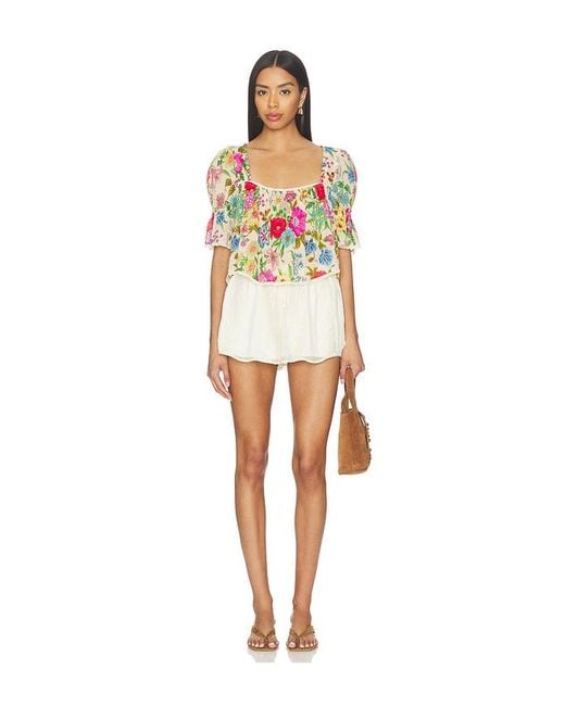 Spell White Valley Of The Dolls Short Sleeve Blouse