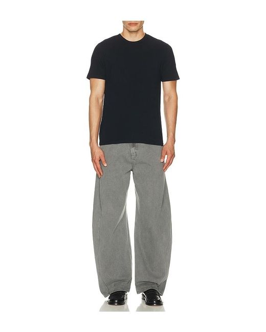 Vince Black Garment Dye Short Sleeve Tee for men