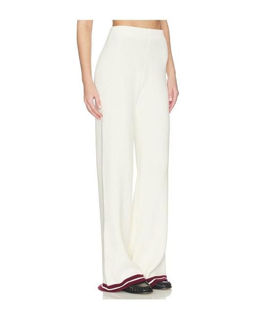 SNDY'S White Colton Varsity Knit Pant