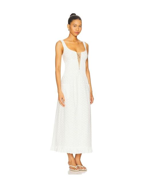 Vestido Calado Pin Tuck En Color Blanco Talla (También En M, S, Xs, Xxs) Mirror Palais de color White