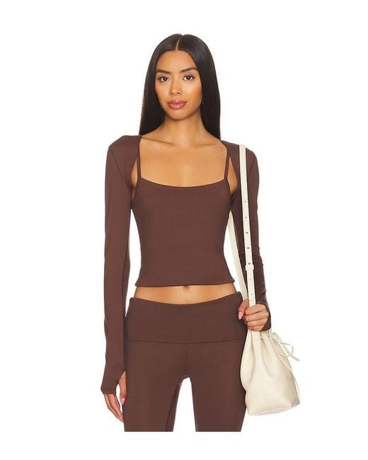 WellBeing + BeingWell Brown Loungewell Light Tate Shrug