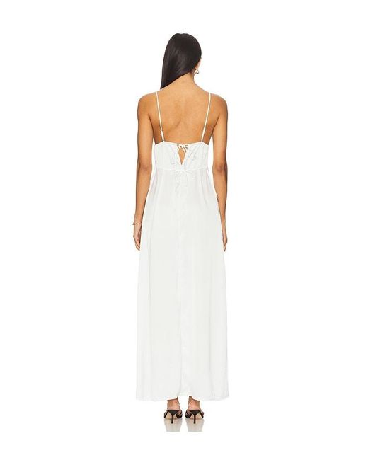 KAT THE LABEL White Dylan Maxi Slip
