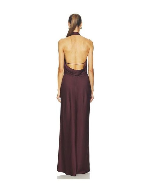 Jonathan Simkhai Purple Reannon Draped Gown