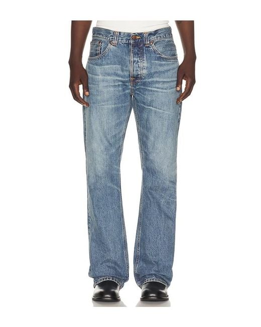 Nudie Jeans Blue Regular Alf Tracks Jeans for men
