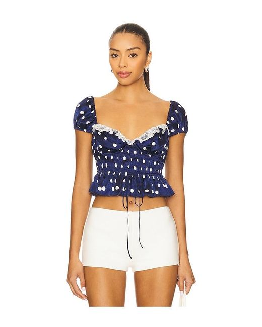 Holland Top en Navy For Love & Lemons en coloris Blue