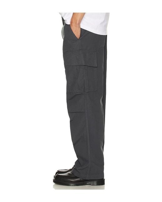 Palmes Black Ripstop Cargo Trousers for men