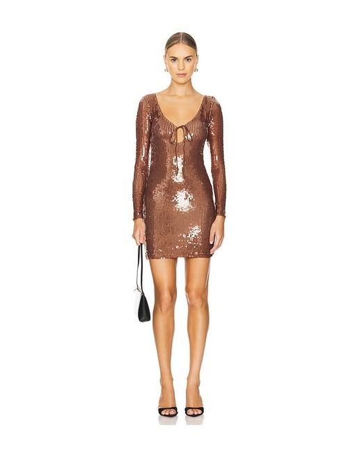 Bardot Brown Verona Sequin Mini Dress