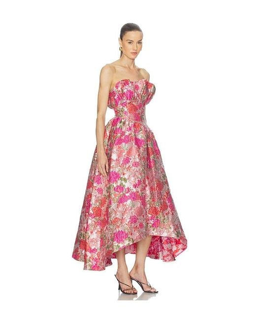 Elliatt White Floralie Strapless Gown