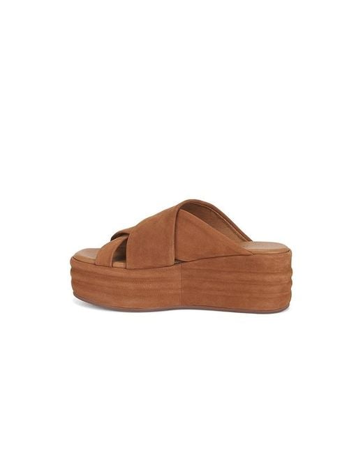 Free People Brown Wanderbay Flatform Sandal