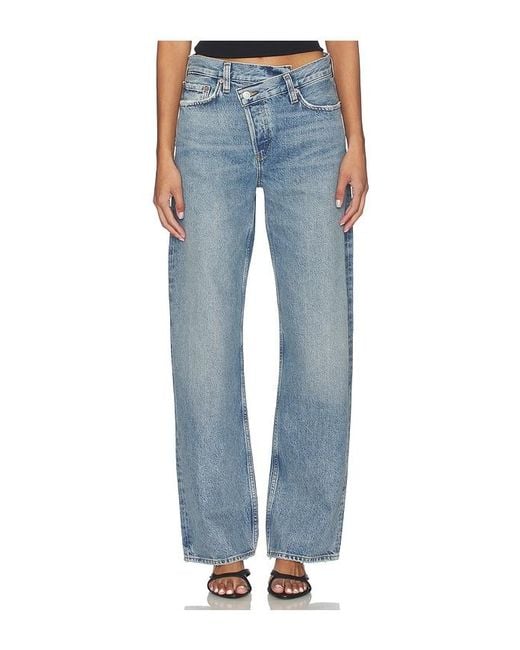 Agolde Blue Arc Criss Cross Jeans