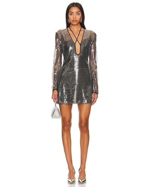 Misha Black Lexter Sequin Mini Dress