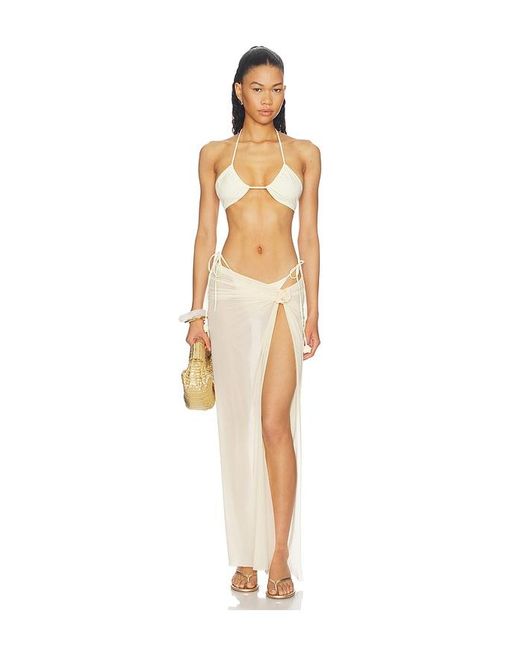 Maygel Coronel White Pollera Skirt
