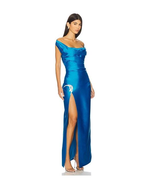 Rachel Gilbert Blue Bailey Gown