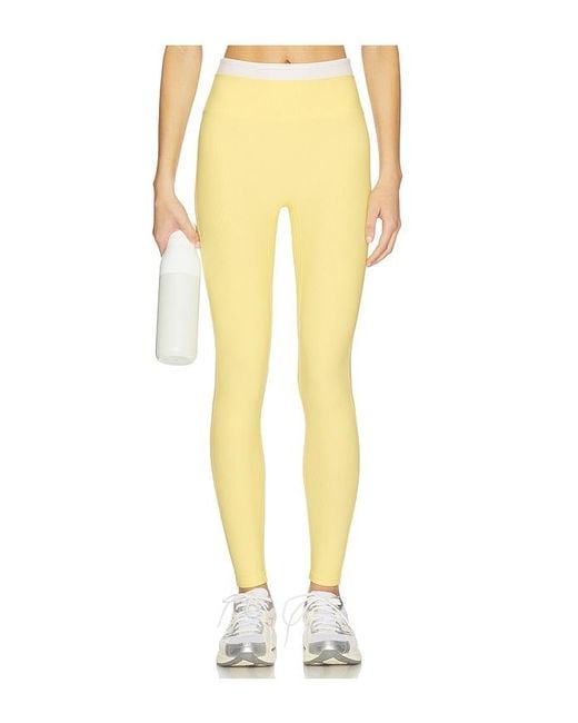 Year Of Ours Yellow Ribbed Layered Legging