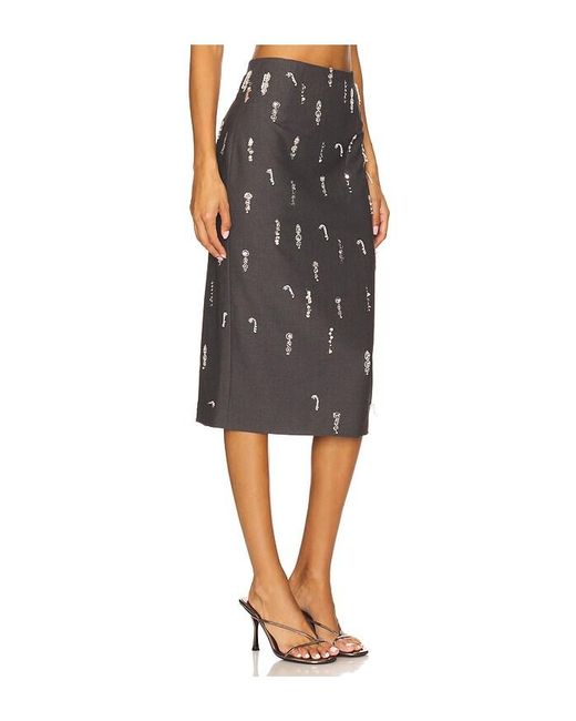 Prabal Gurung Black Midirock Skirt