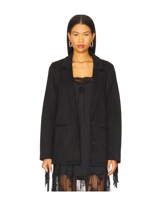 Show Me Your Mumu Black Sierra Fringe Jacket