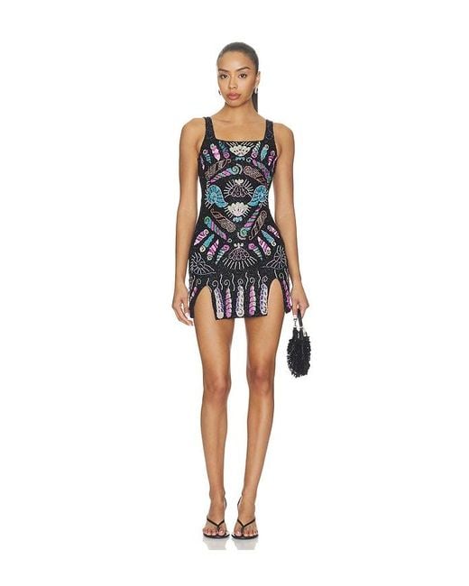 Oceanus Blue Dream Shell Mini Dress