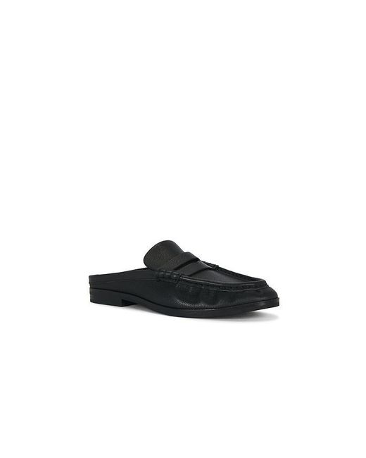 Jonathan Simkhai Black Dean Pebble Leather Loafer Mule