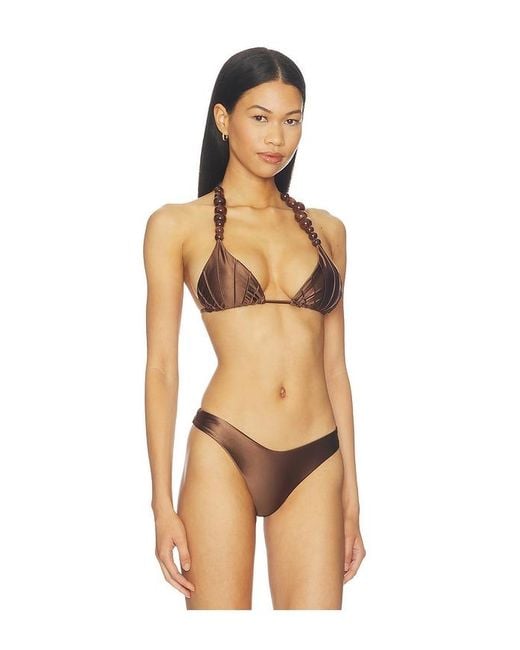 Devon Windsor Natural Leni Triangle Bikini Bottom