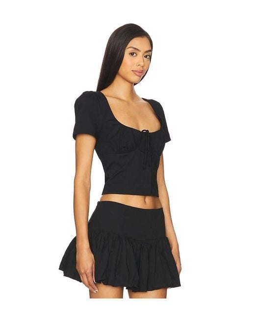 Camila Coelho Black Cari Top