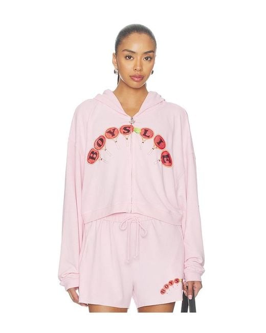 Boys Lie Pink Dating Certified Alex Zip-Up Hoodie