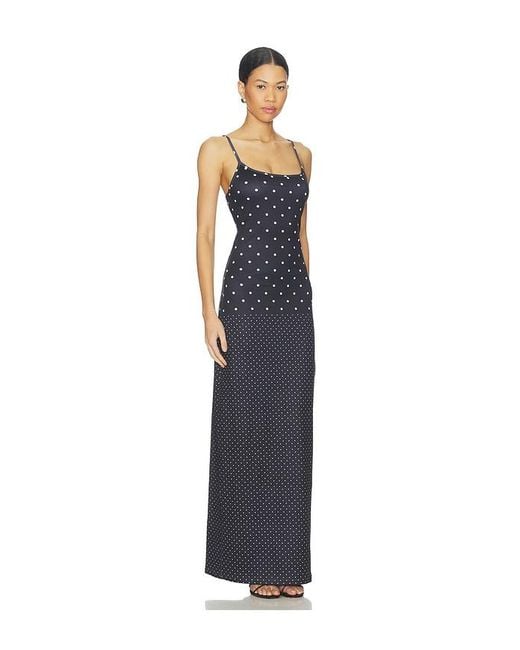 With Harper Lu Blue Slip Dress