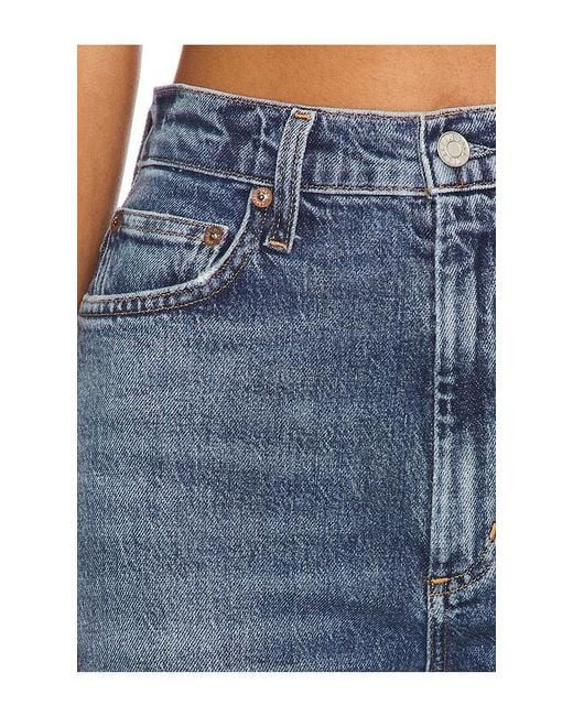 Agolde Blue Pinch Waist High Rise Kick Flare Jeans