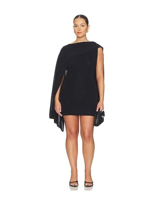 L'academie Black 'Academie Nasim Knit Cape Mini Dress