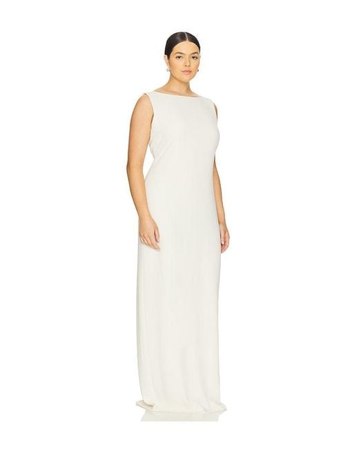 L'academie White Giselle Maxi Dress