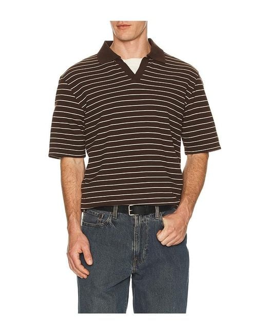 Samsøe & Samsøe Black Samac V-Neck Polo for men