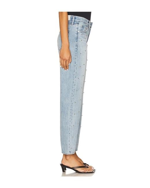 Pistola Blue Lexi Mid Rise Bowed Straight Jeans