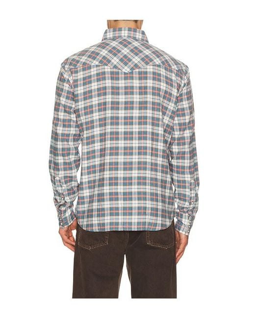 Faherty Brand Gray Western Shirt for men
