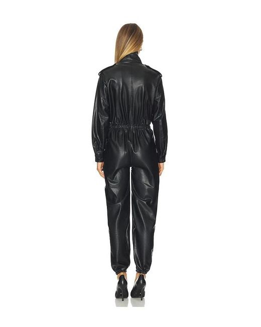 Norma Kamali Black Turtleneck Cargo Jumpsuit